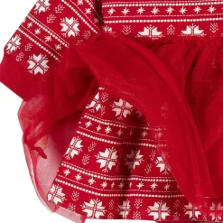 Baby Girls Red Snowflakes Tulle Dress
