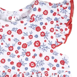 Baby Girls Red, White, & Blue Floral Dress