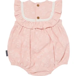 Baby Girls Rose Floral Ruffle Bubble Romper