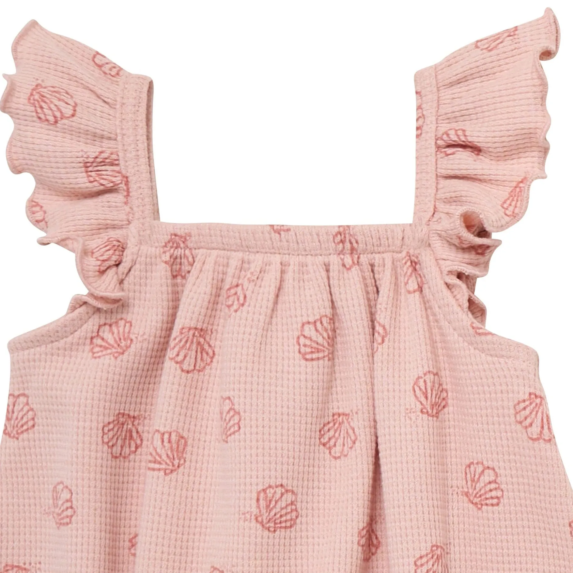 Baby Girls Rose Seashell Bubble Romper