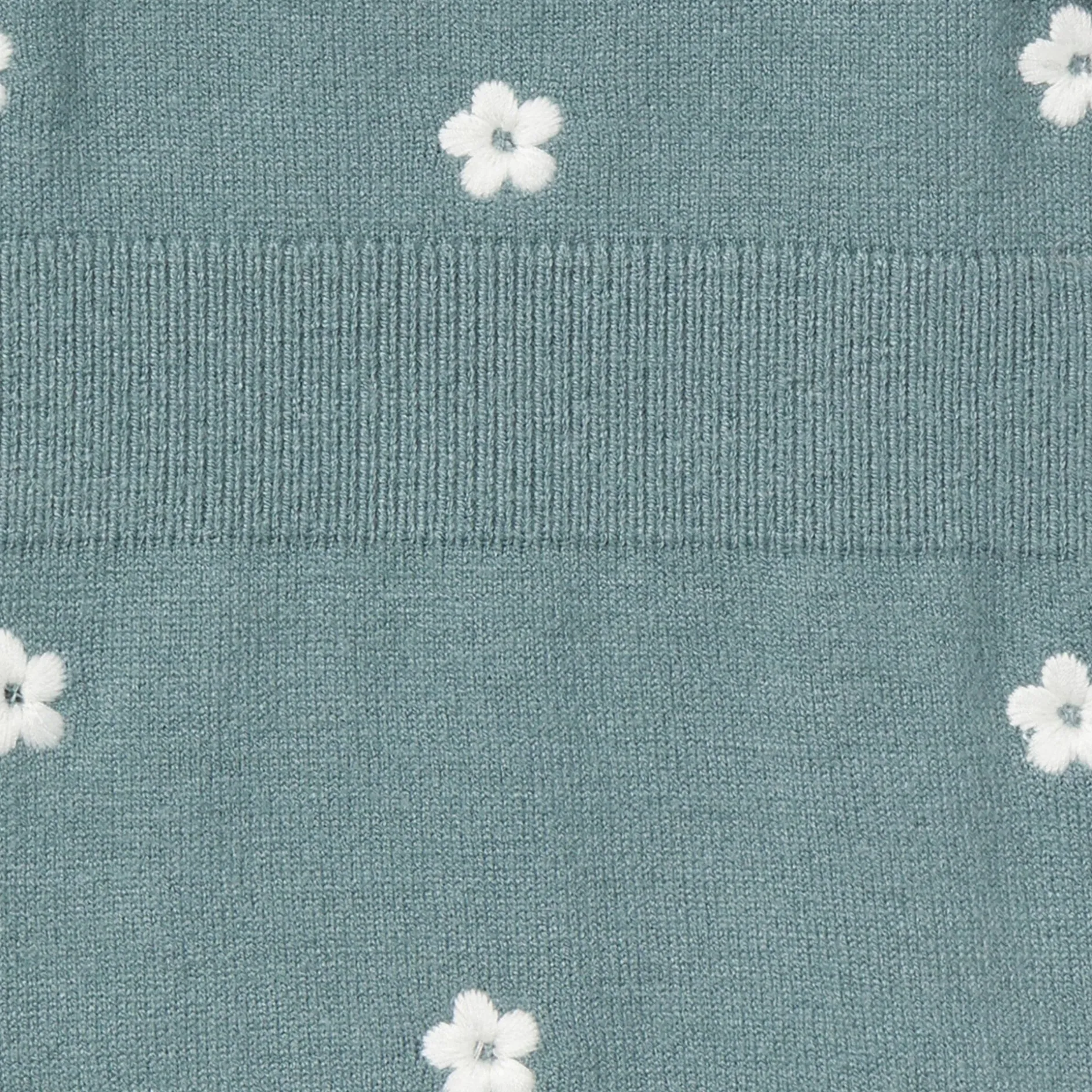 Baby Girls Teal Floral Jersey Sunsuit Viscose Romper