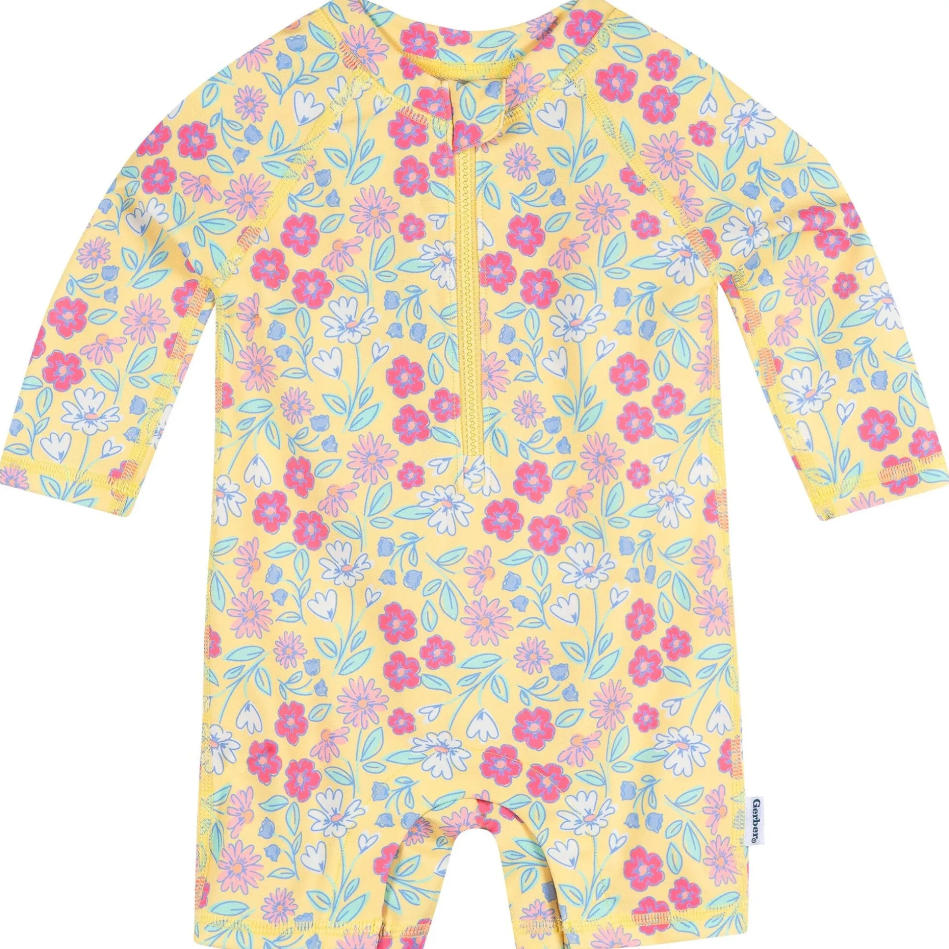 Baby Girls UPF 50+ Floral Long Sleeve Rash Guard