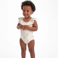 Baby Girls UPF 50+ Pineapples One-Piece Swimsuit