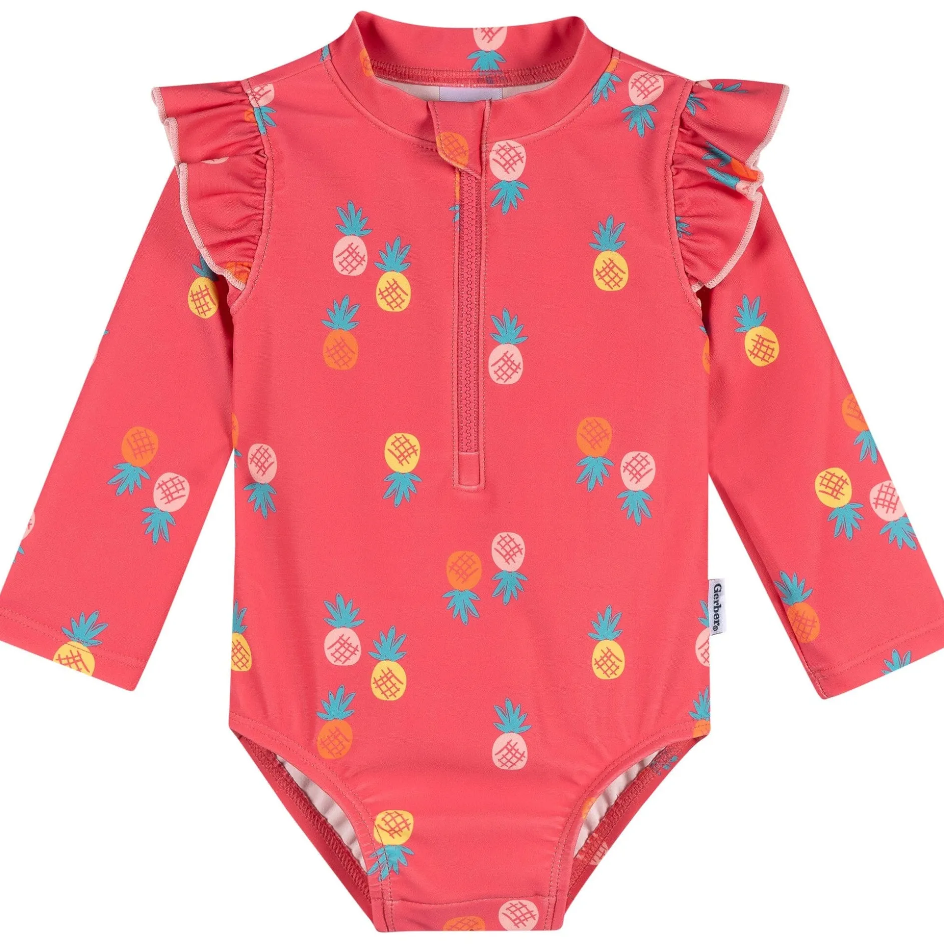 Baby Girls UPF 50+ Pink Pineapple Rash Guard