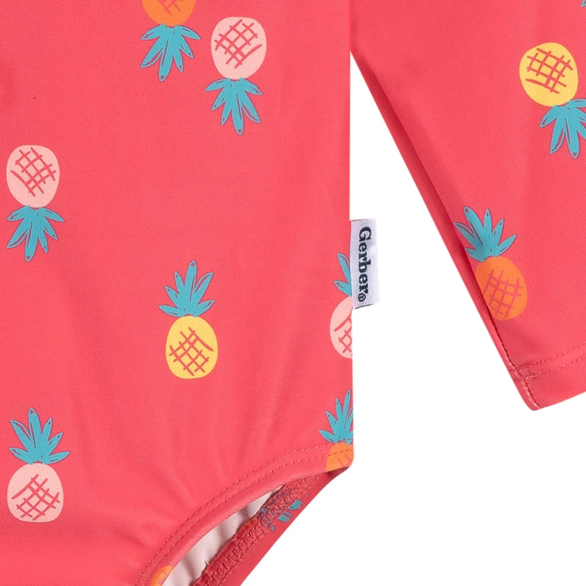 Baby Girls UPF 50+ Pink Pineapple Rash Guard