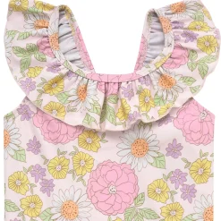 Baby Girls UPF 50+ Retro Floral One-Piece Swimsuit