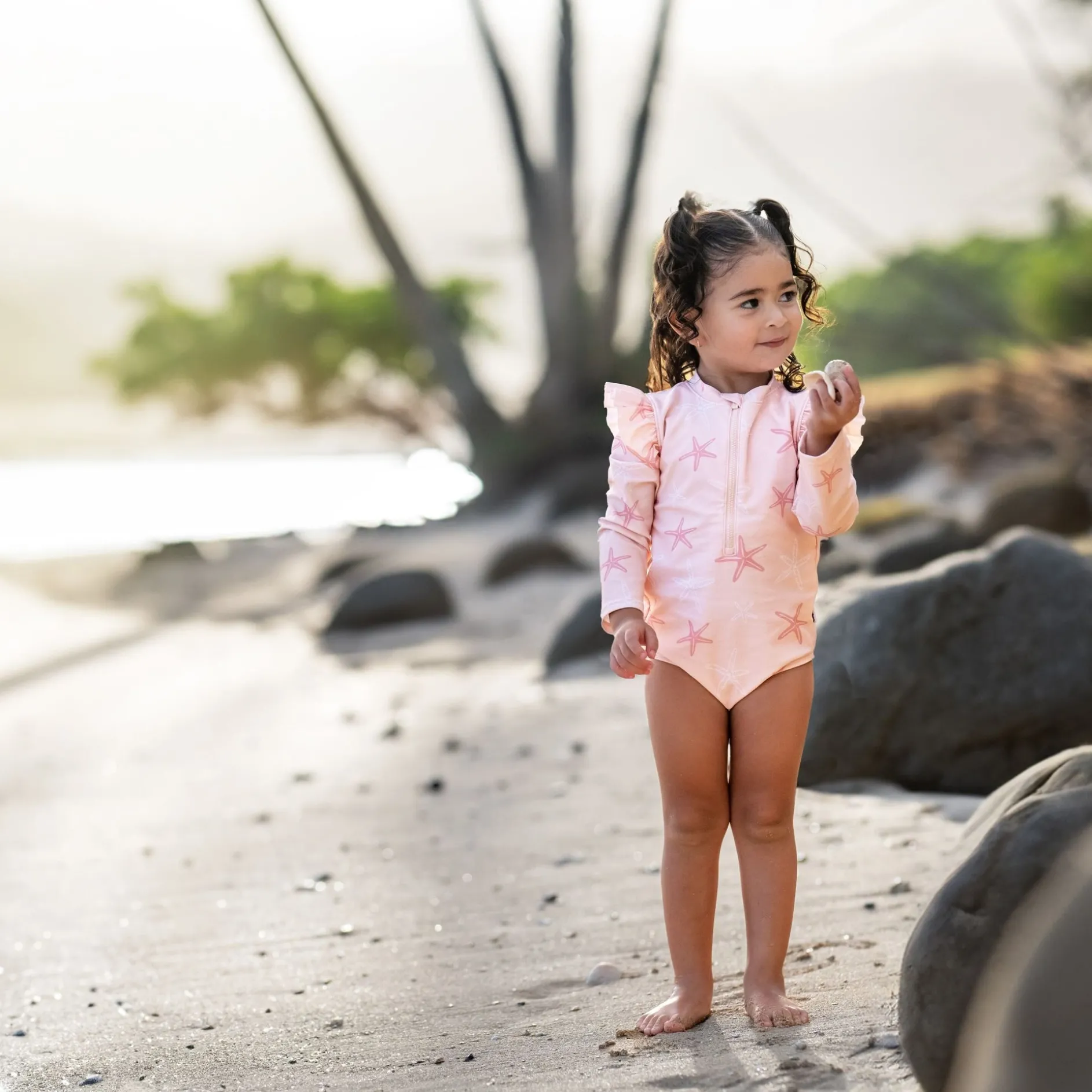 Baby Girls UPF 50+ Starfish Rash Guard
