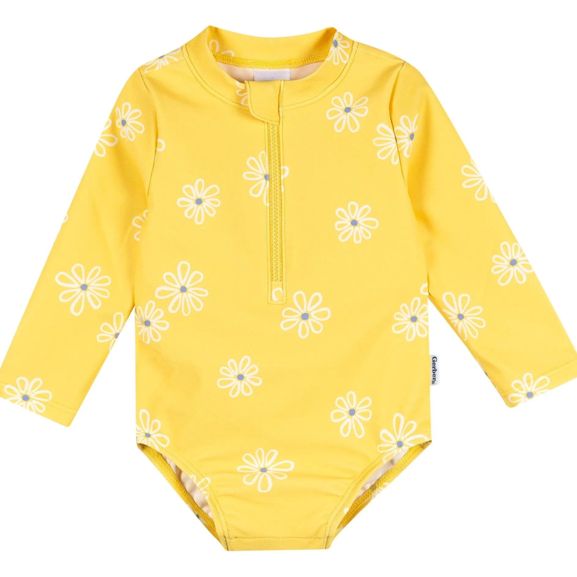 Baby Girls UPF 50+ Yellow Daisies Rash Guard