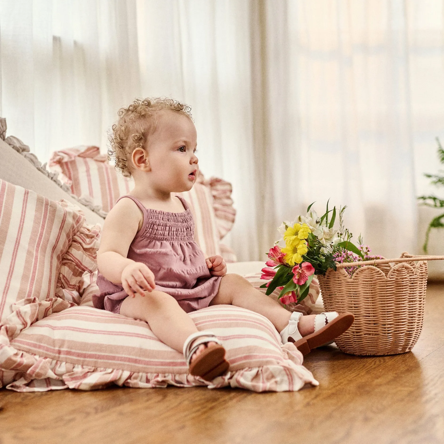 Baby Girls Woodrose Bubble Romper