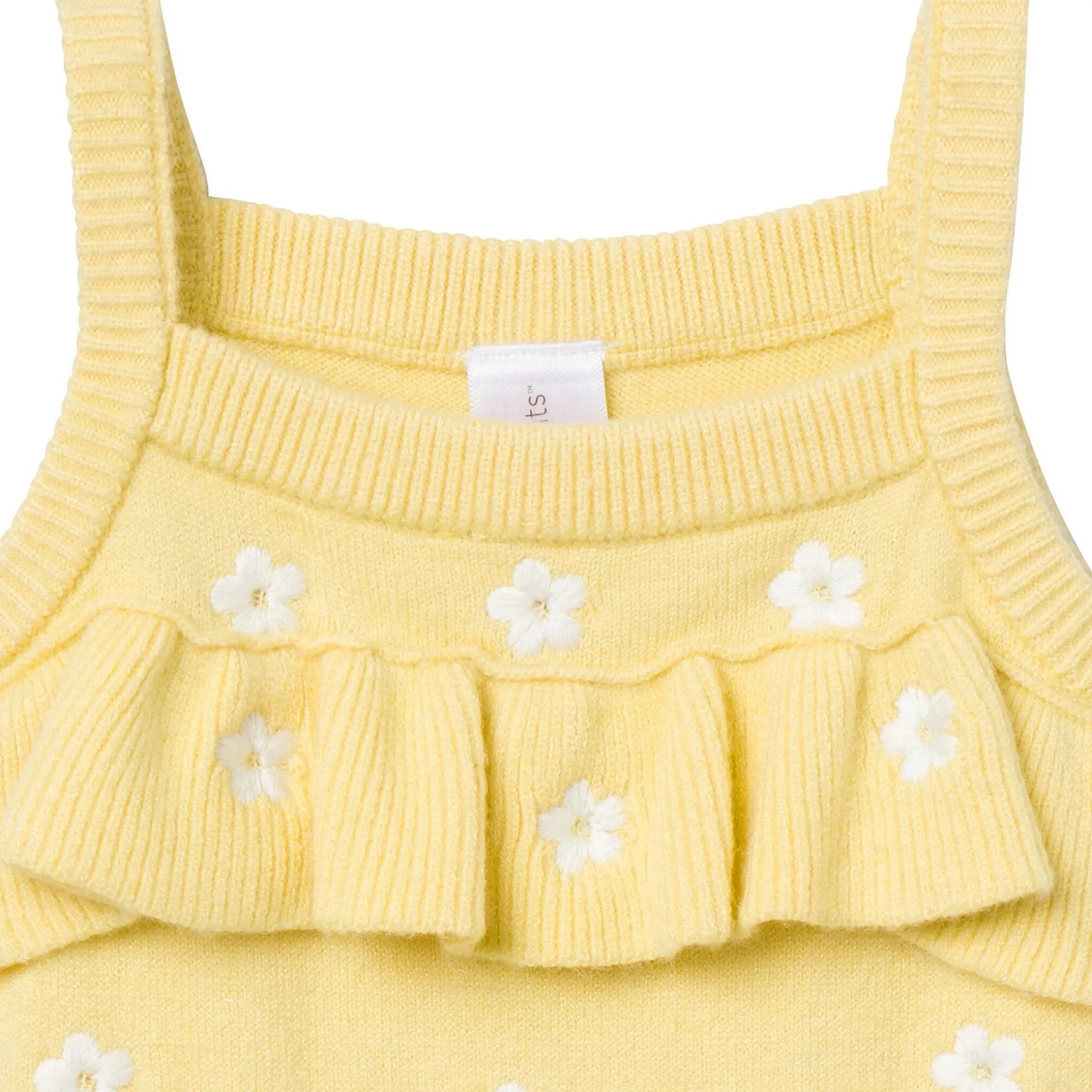 Baby Girls Yellow Floral Jersey Sunsuit Viscose Romper