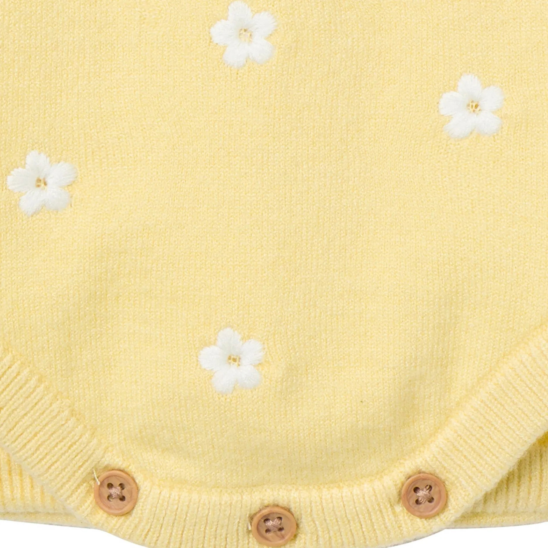 Baby Girls Yellow Floral Jersey Sunsuit Viscose Romper
