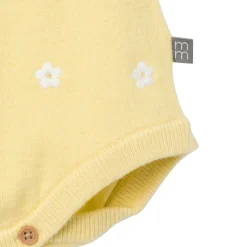 Baby Girls Yellow Floral Jersey Sunsuit Viscose Romper