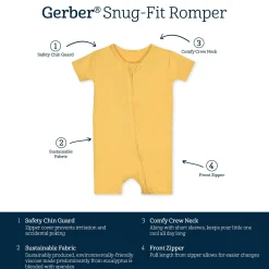 Baby Honey Buttery Soft Viscose Made from Eucalyptus Snug Fit Romper, 18M