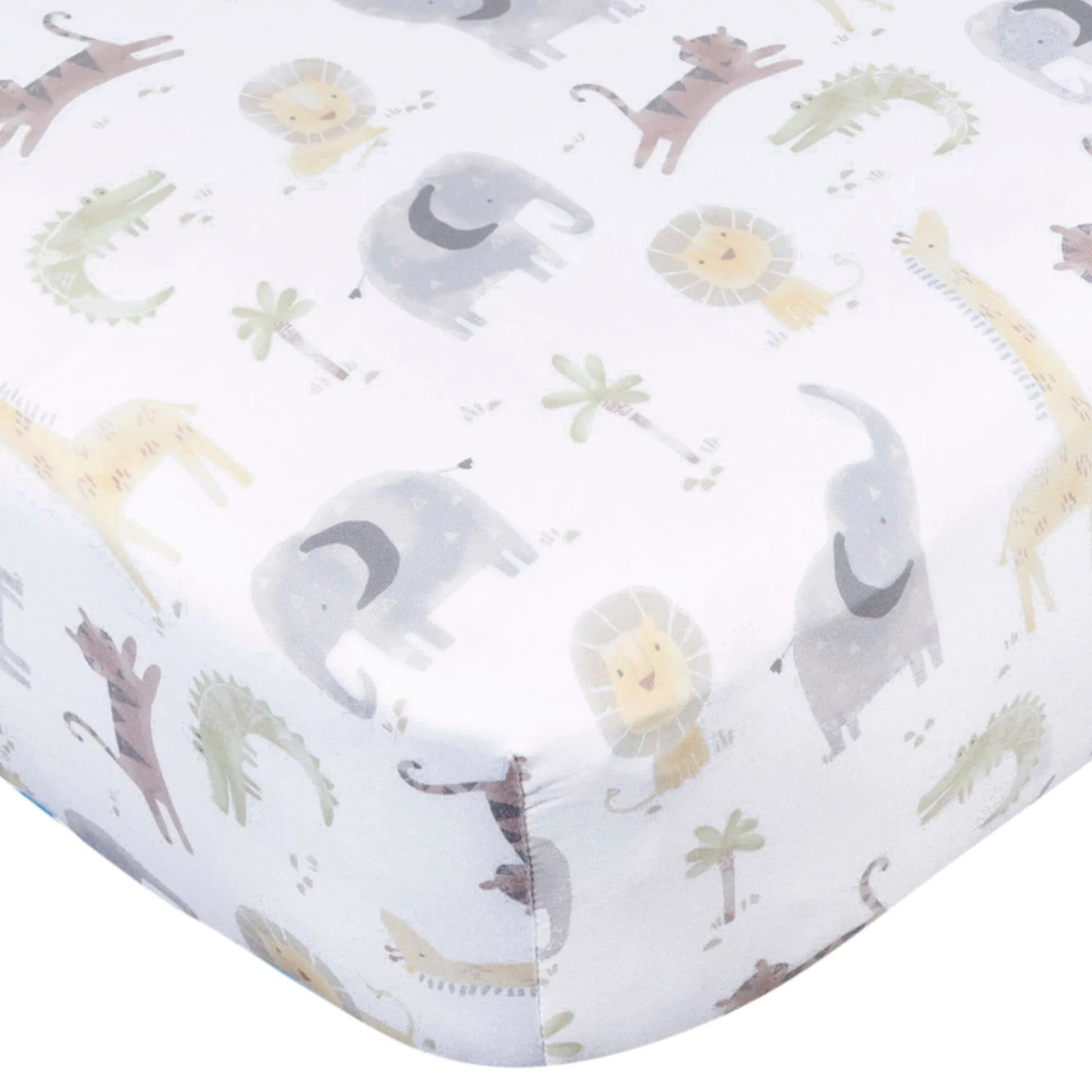 Baby Neutral Animal Geo Crib Sheet