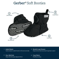 Baby Neutral Black Soft Booties