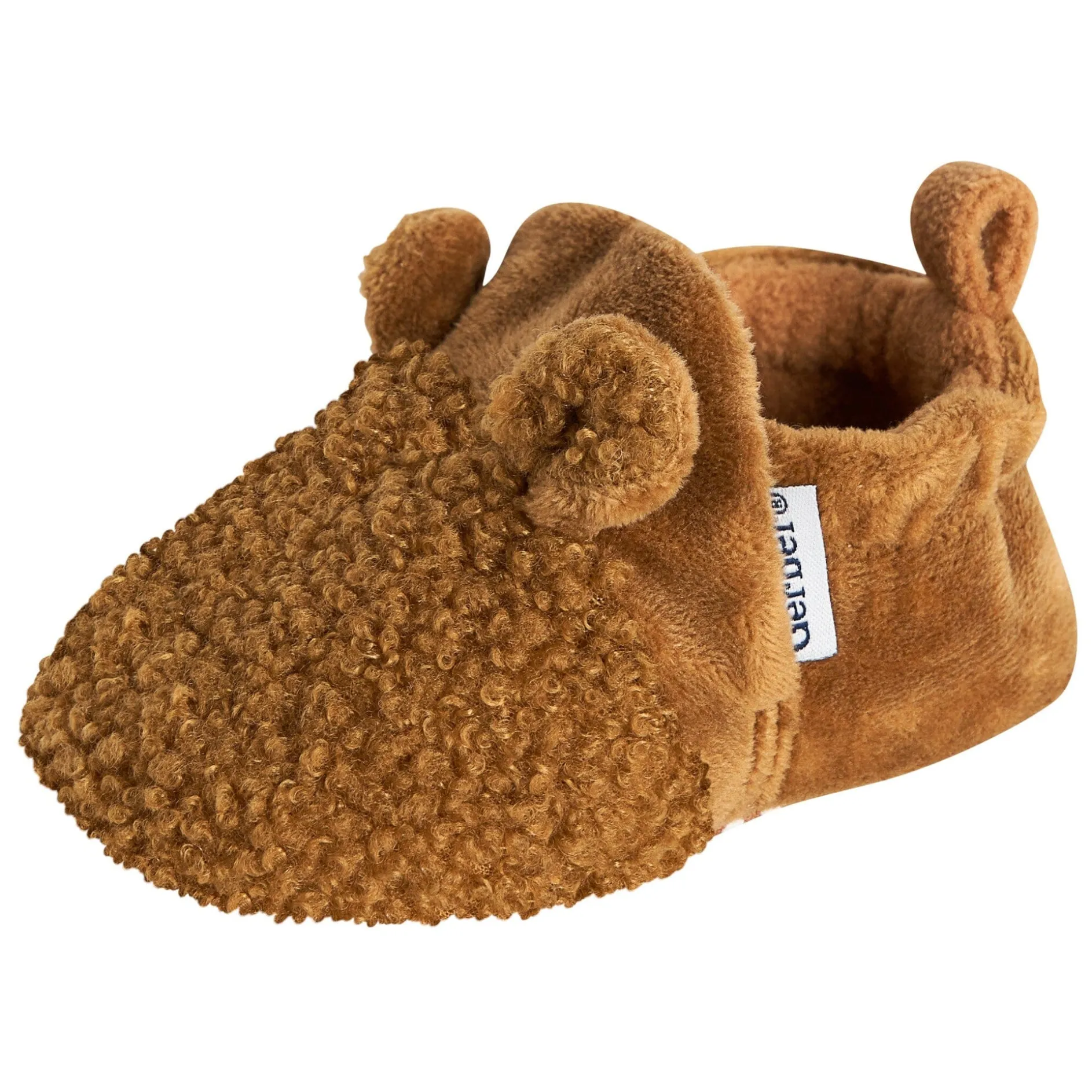 Baby Neutral Brown Sherpa Booties