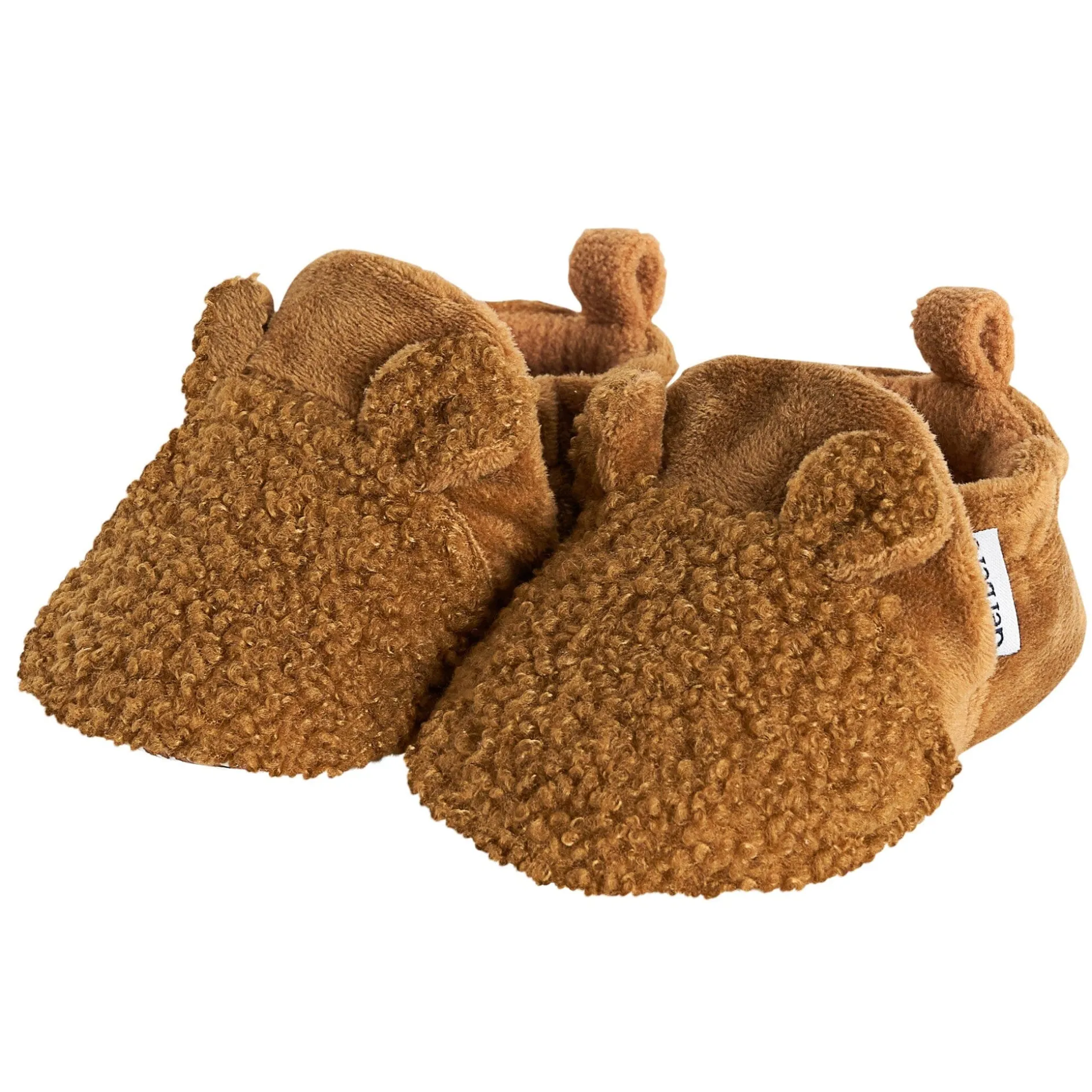 Baby Neutral Brown Sherpa Booties