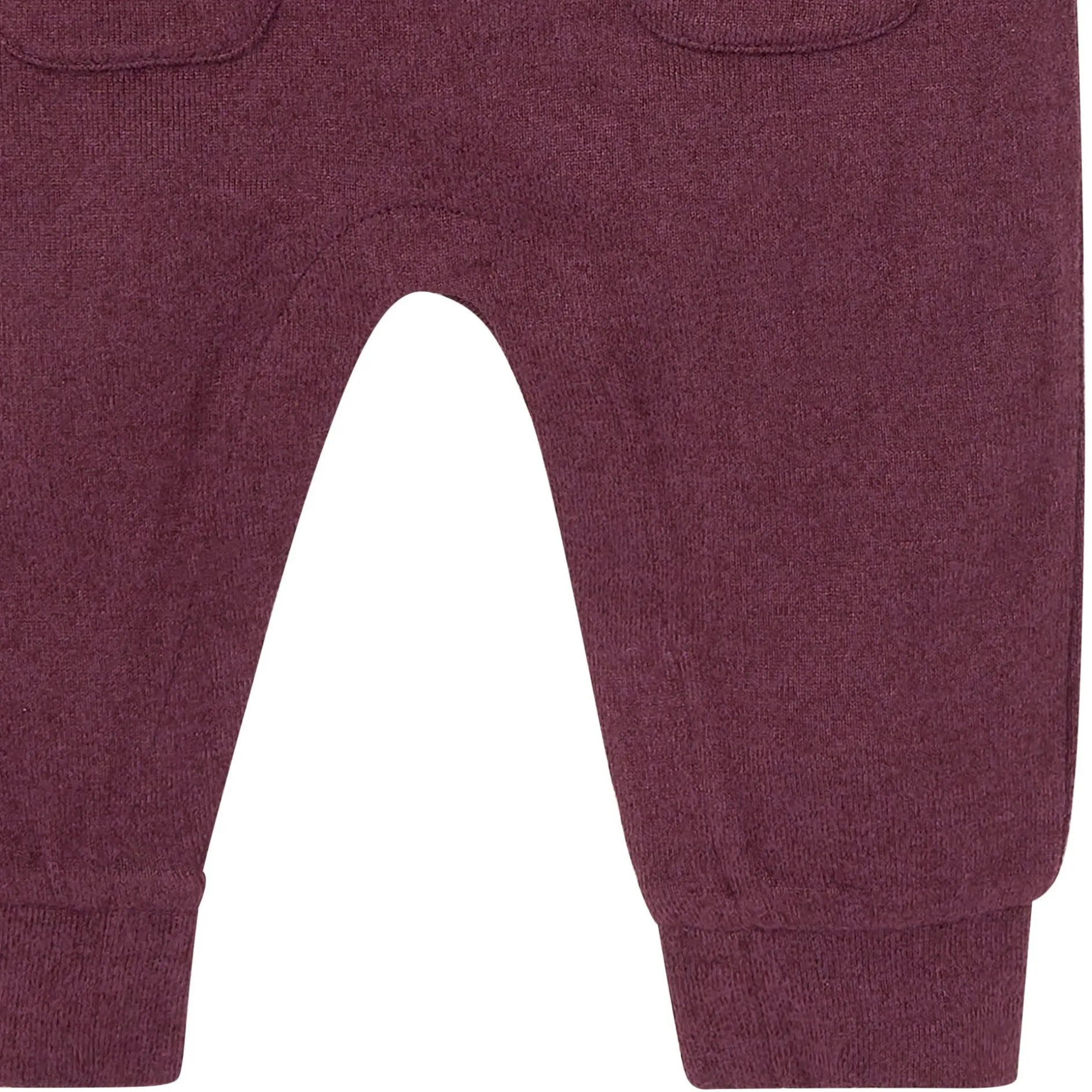 Baby Neutral Burgundy Heather Hacci Long Sleeve Romper