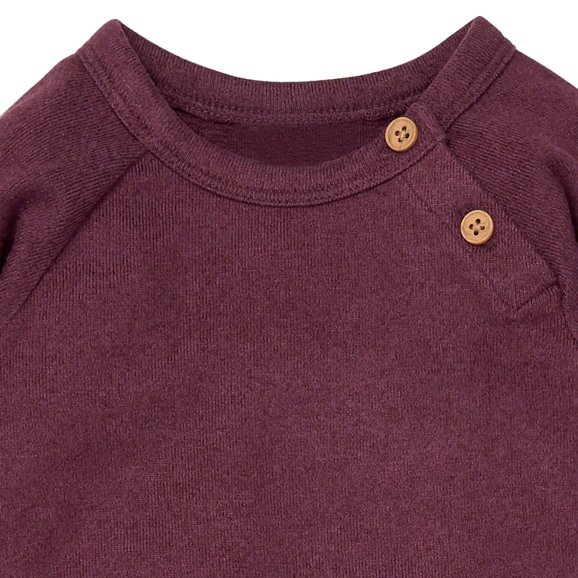 Baby Neutral Burgundy Heather Hacci Long Sleeve Romper