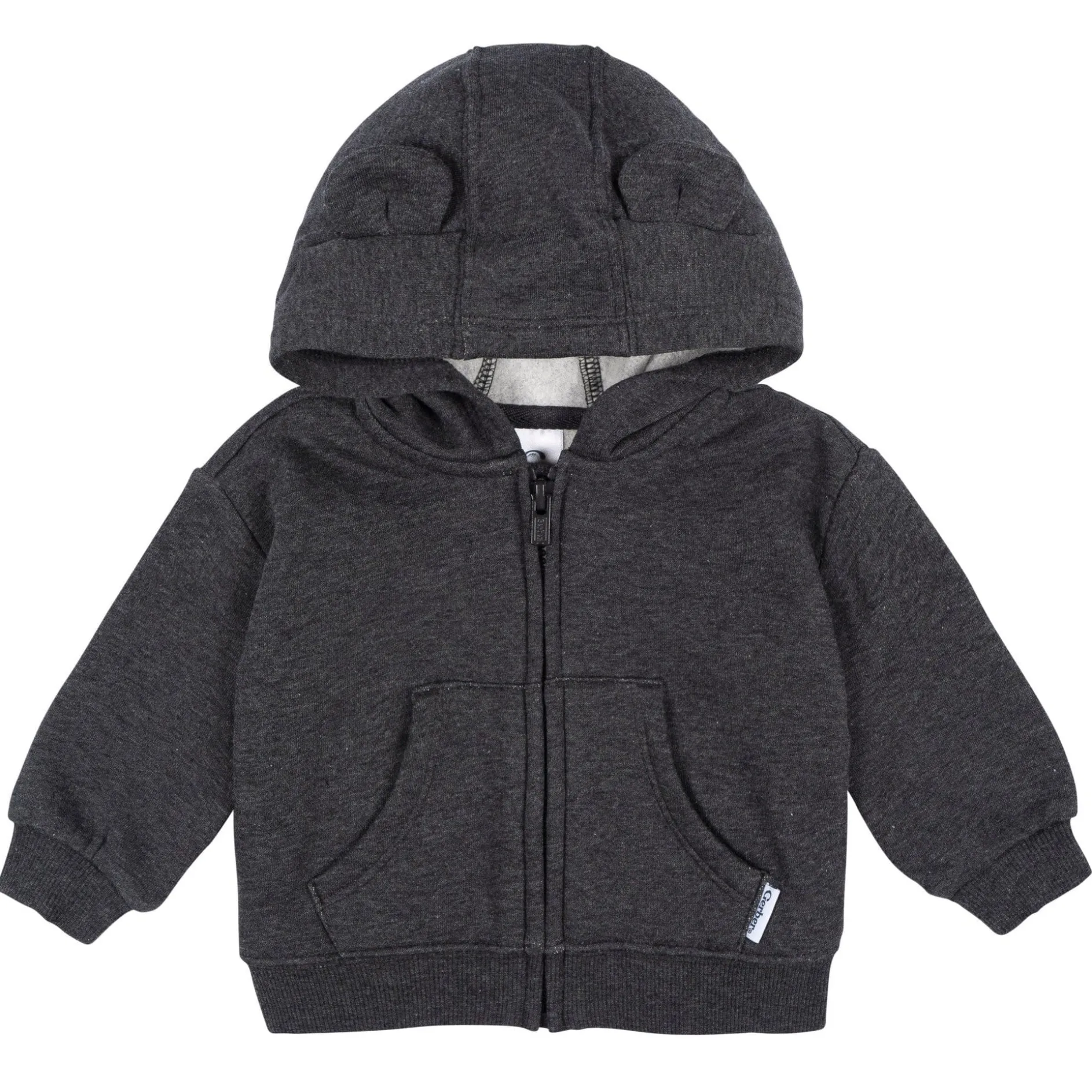 Baby Neutral Charcoal Heather Zip Front Sweatshirt