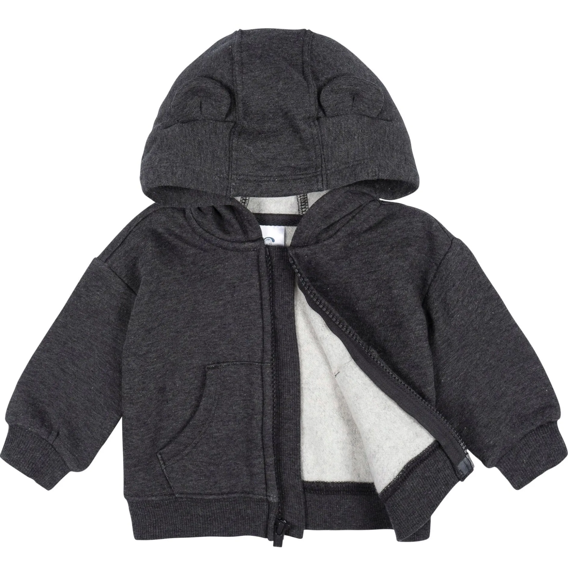 Baby Neutral Charcoal Heather Zip Front Sweatshirt