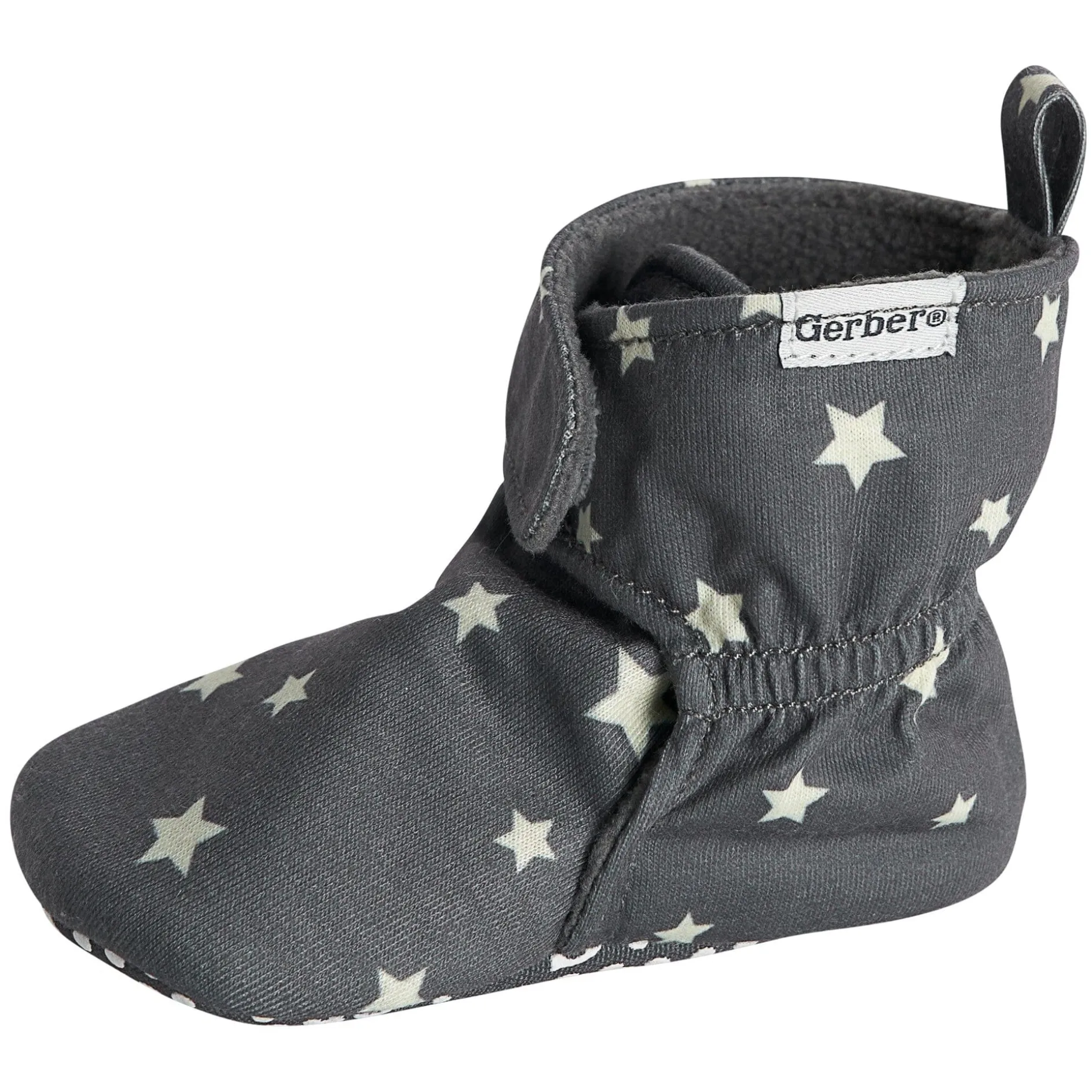 Baby Neutral Gray Stars Soft Booties