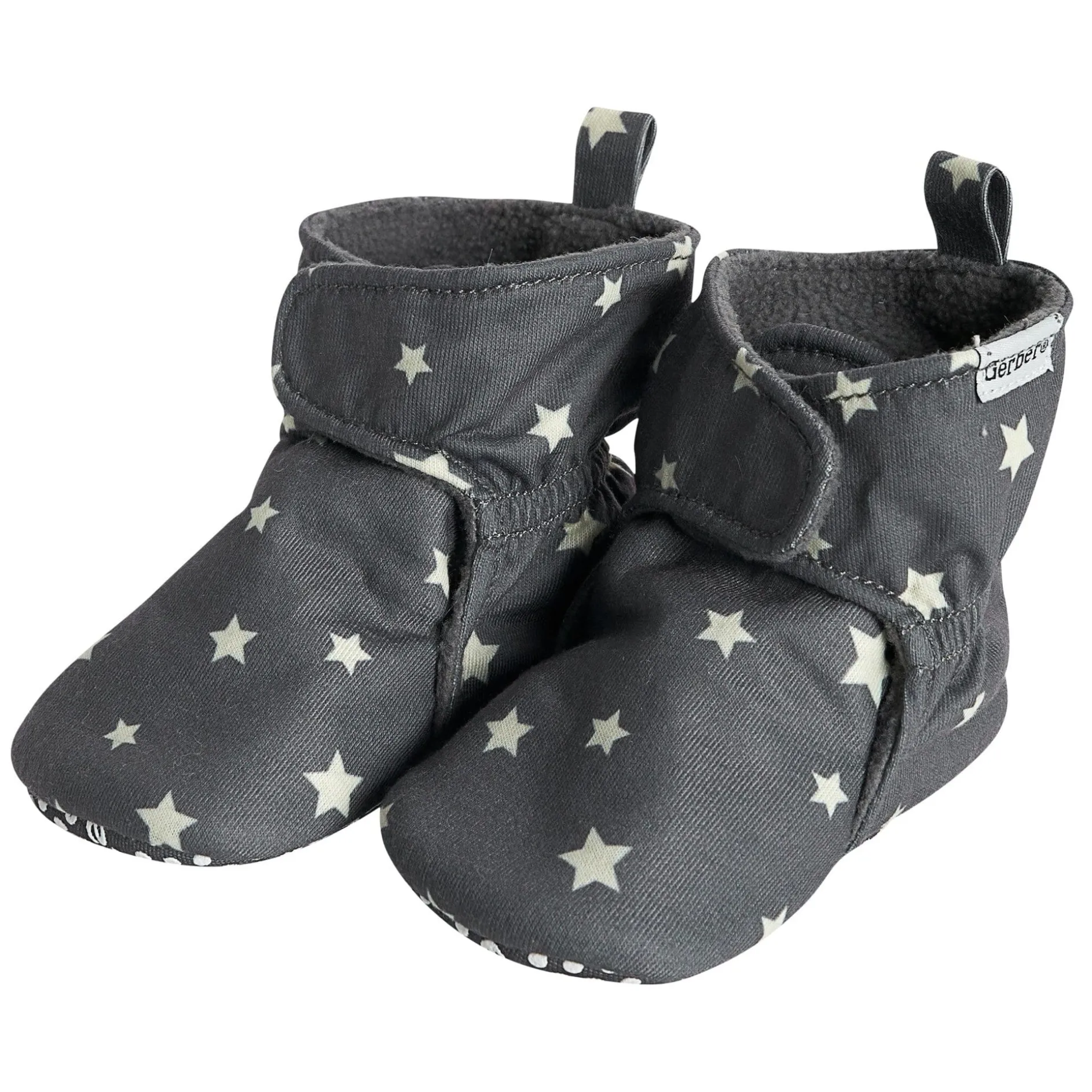 Baby Neutral Gray Stars Soft Booties