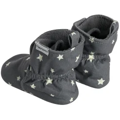 Baby Neutral Gray Stars Soft Booties