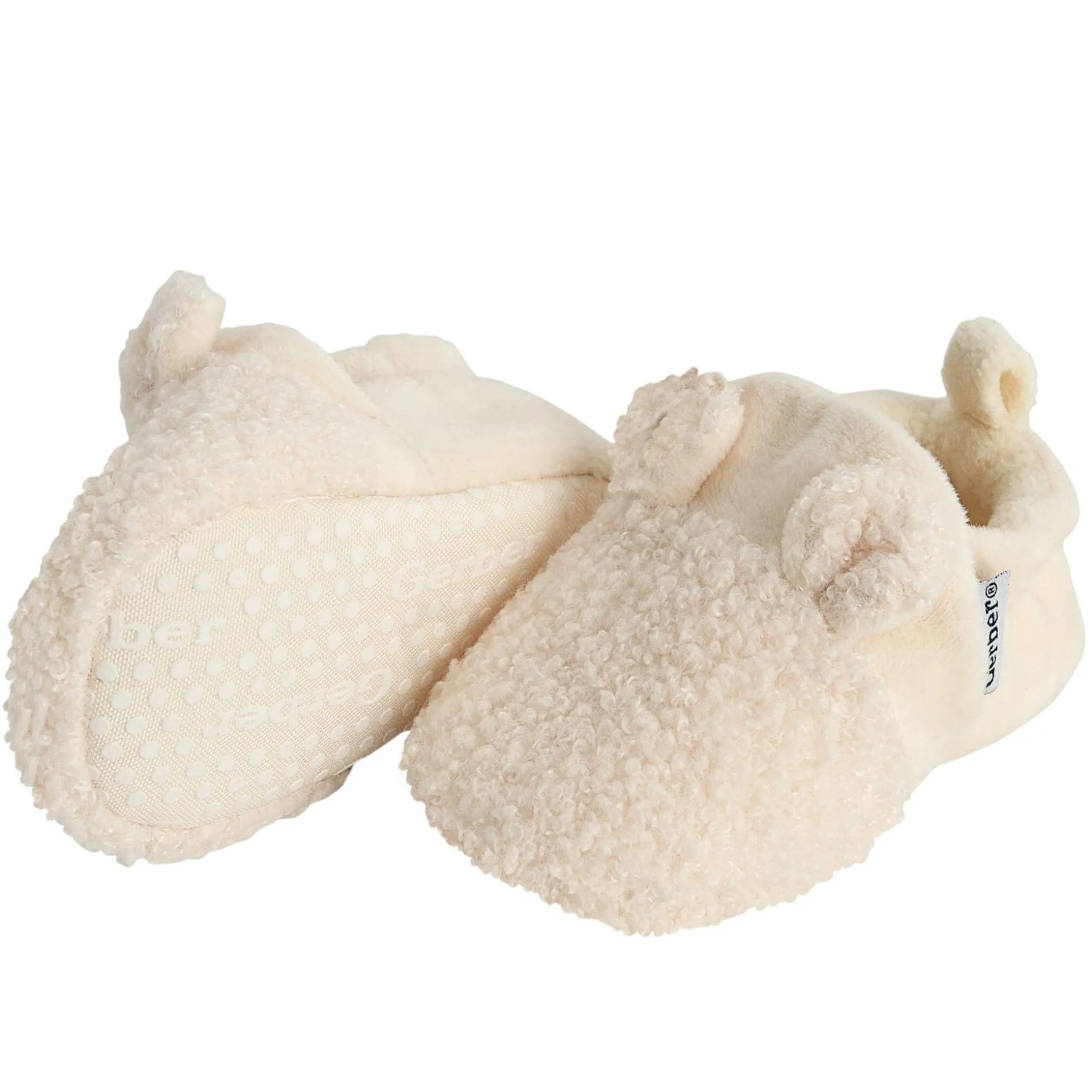 Baby Neutral Ivory Sherpa Booties