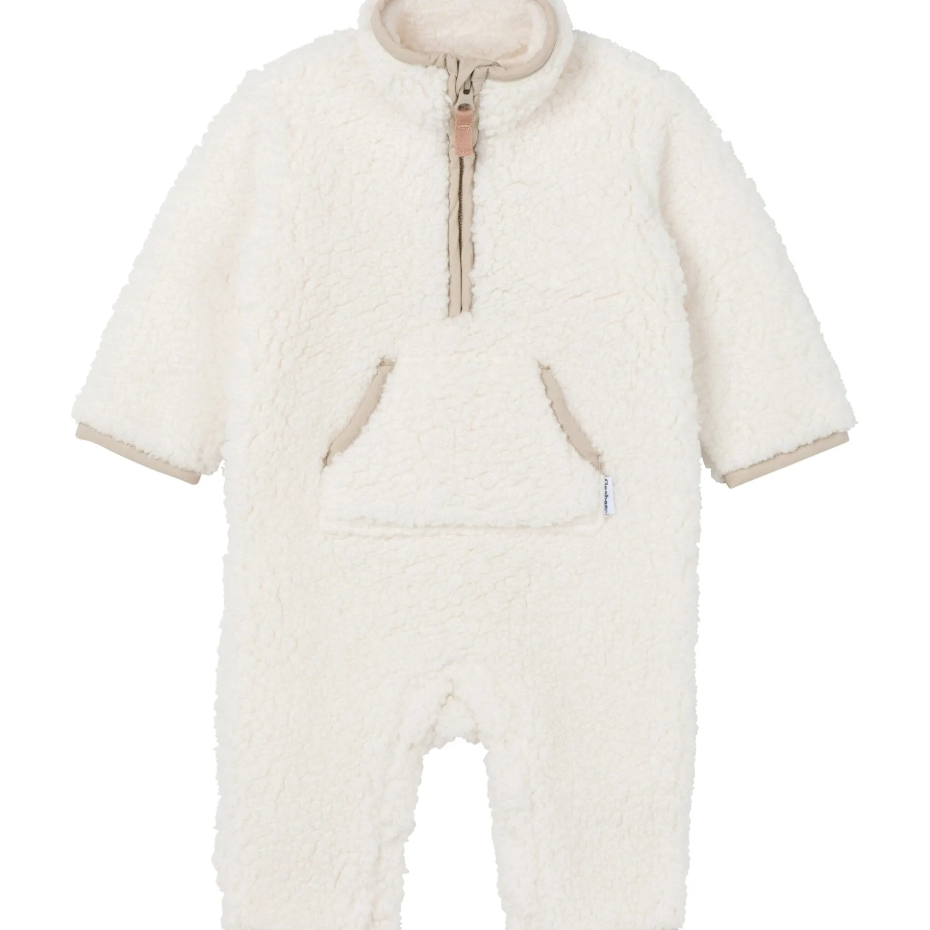Baby Neutral Ivory Sherpa Romper