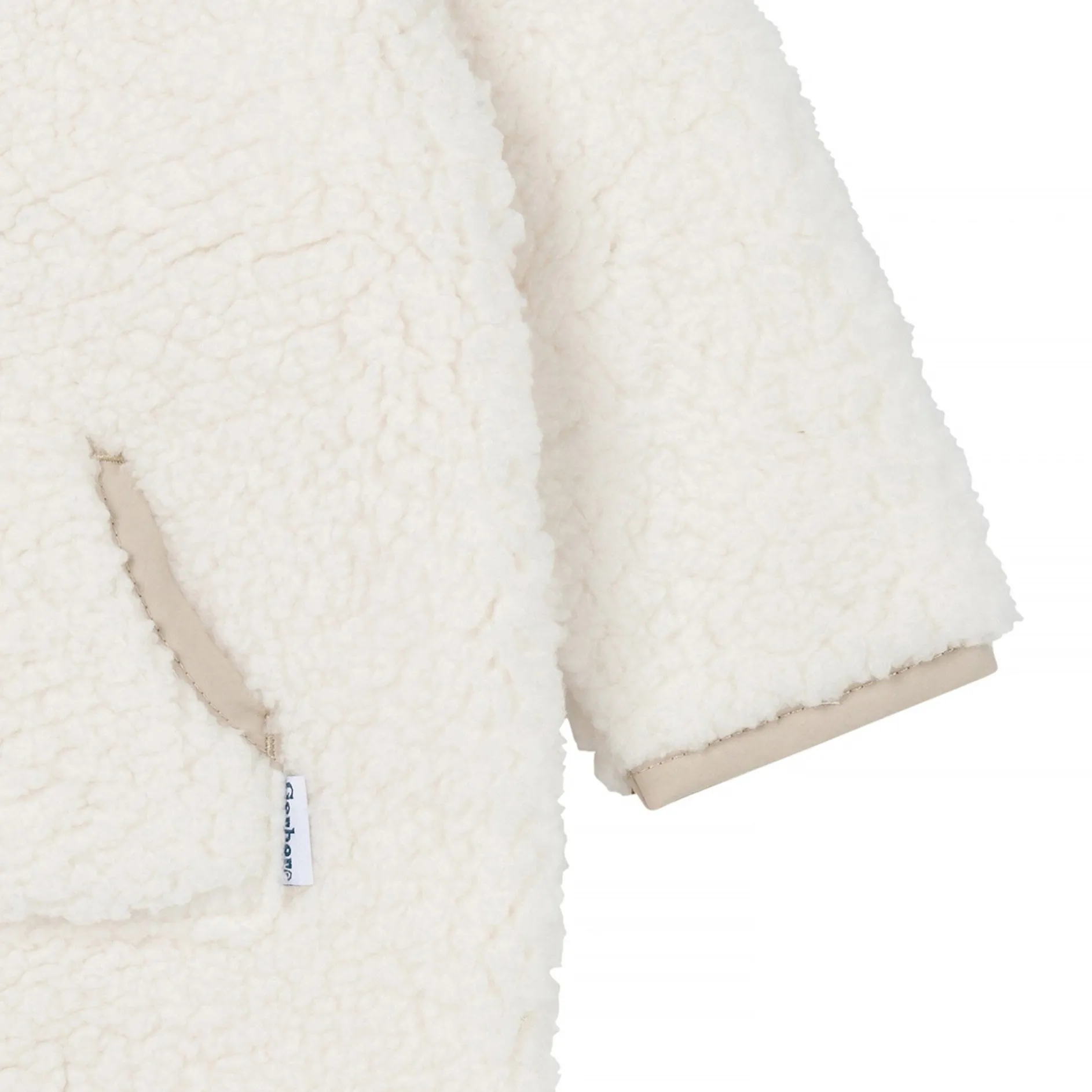 Baby Neutral Ivory Sherpa Romper