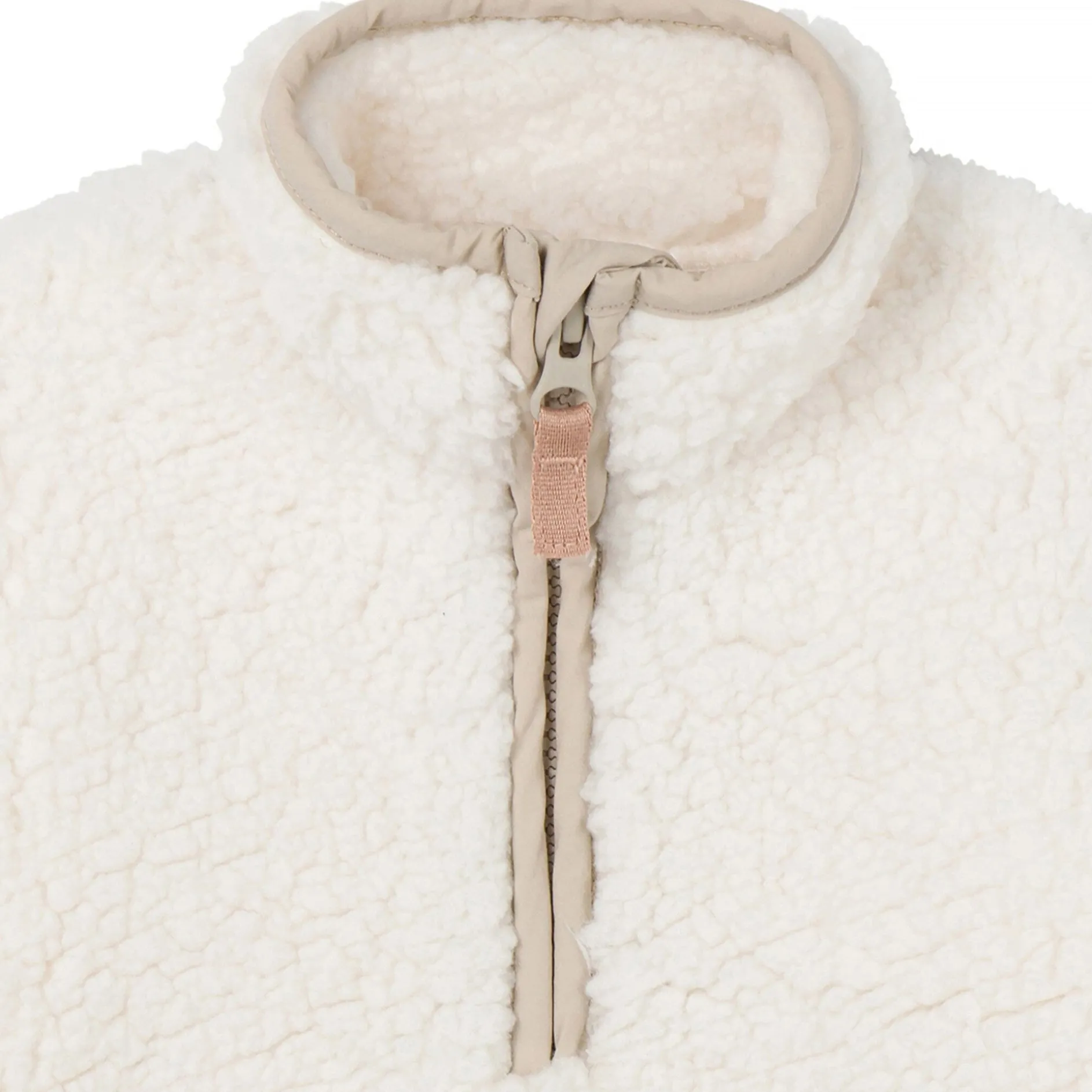 Baby Neutral Ivory Sherpa Romper