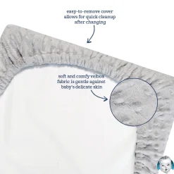Baby Neutral Navy Dotted Changing Pad Cover