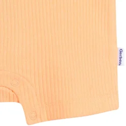 Baby Neutral Peach Short Sleeve Henley Romper