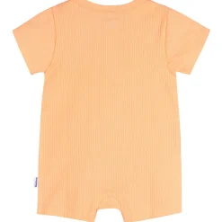 Baby Neutral Peach Short Sleeve Henley Romper