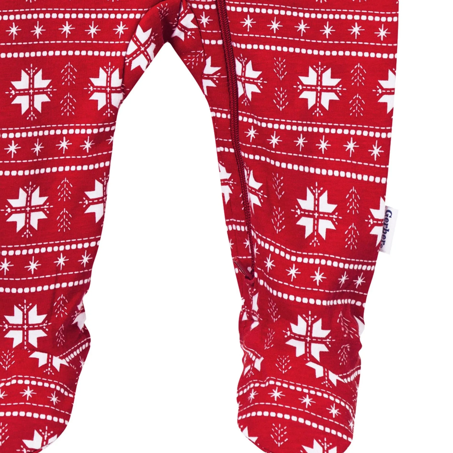 Baby Neutral Red Fair Isle Sleep 'N Play
