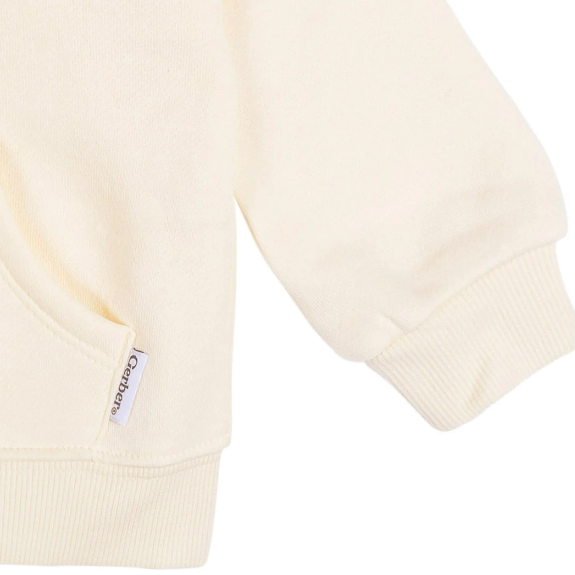 Baby Neutral Soft Beige Zip Front Sweatshirt