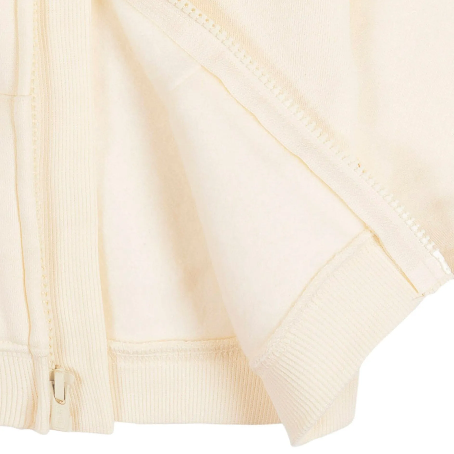 Baby Neutral Soft Beige Zip Front Sweatshirt