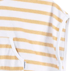 Baby Neutral Tan Stripe Hooded Swim Coverup