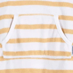 Baby Neutral Tan Stripe Hooded Swim Coverup