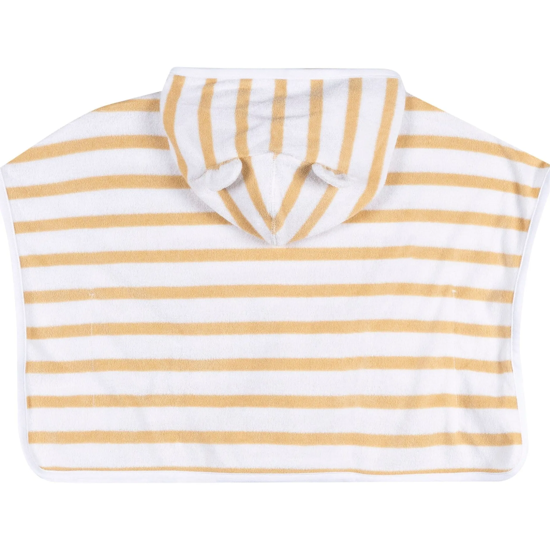 Baby Neutral Tan Stripe Hooded Swim Coverup