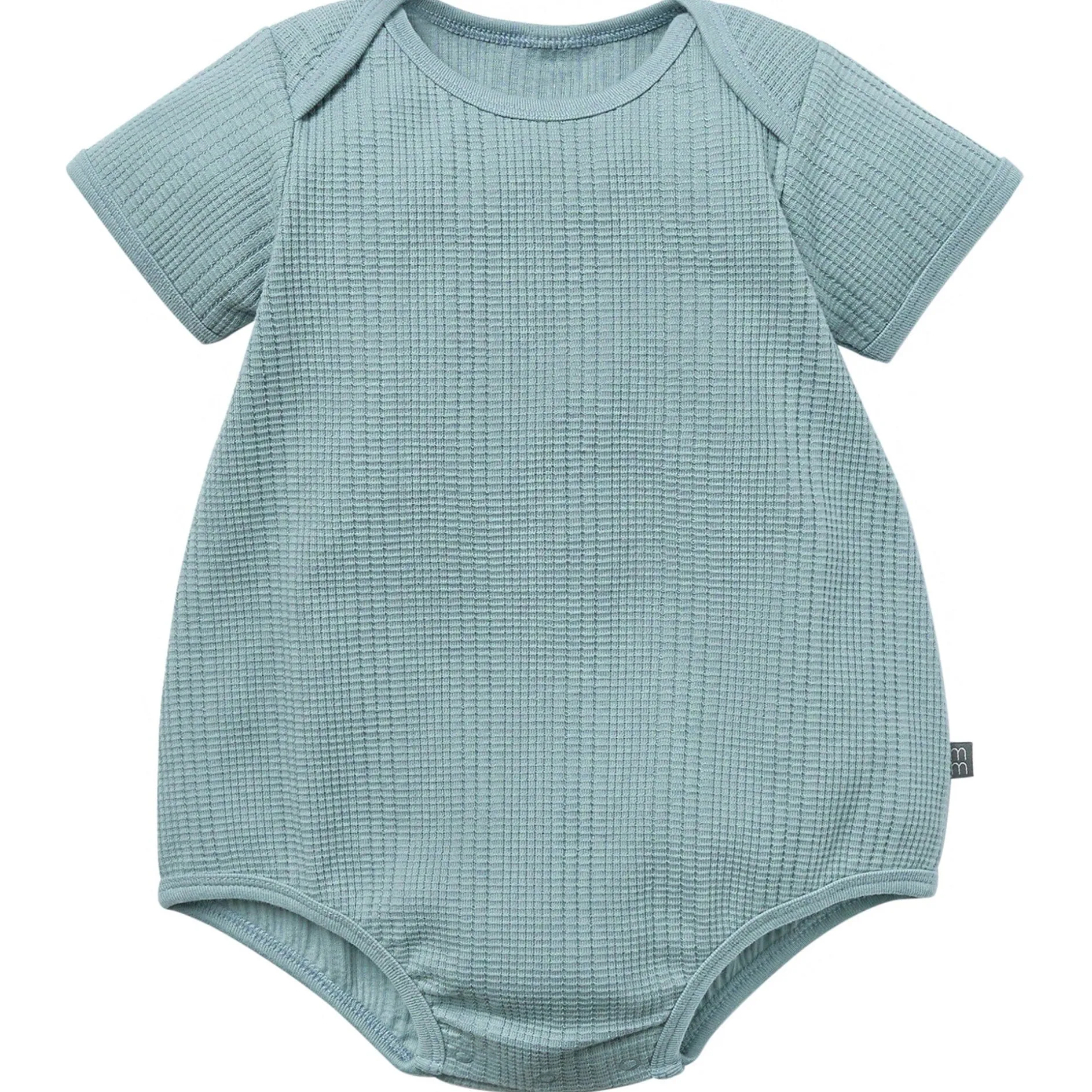 Baby Neutral Teal Dumpling Romper