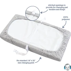 Baby Neutral White Dotted Changing Pad Cover