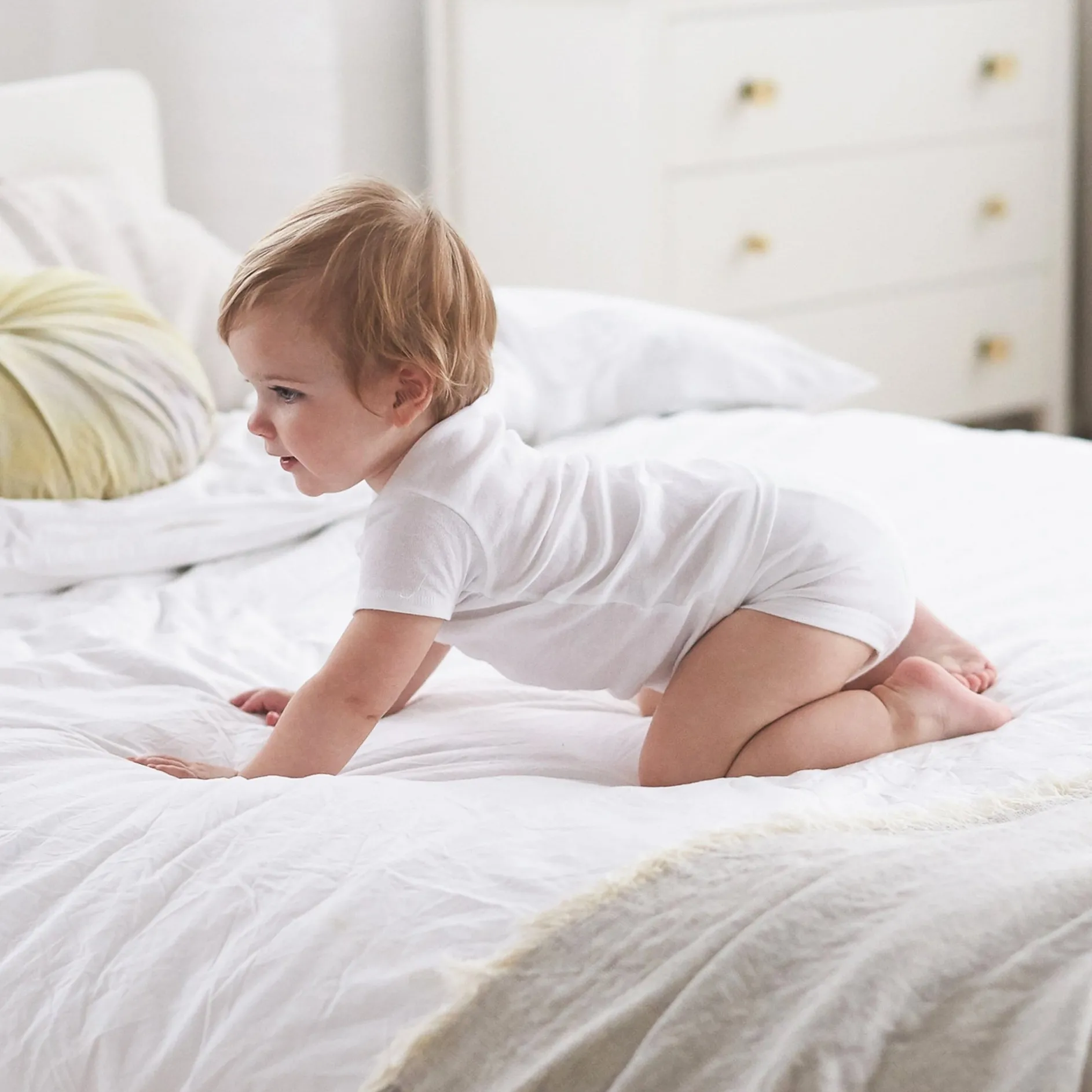 Baby 3-Pack Plain White Slip-On Shirt