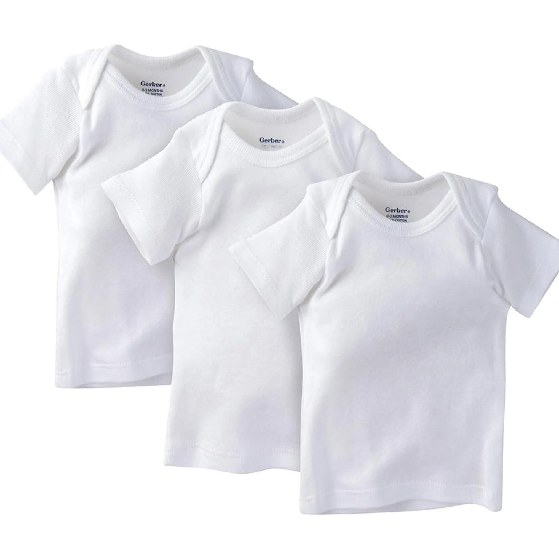 Baby 3-Pack Plain White Slip-On Shirt