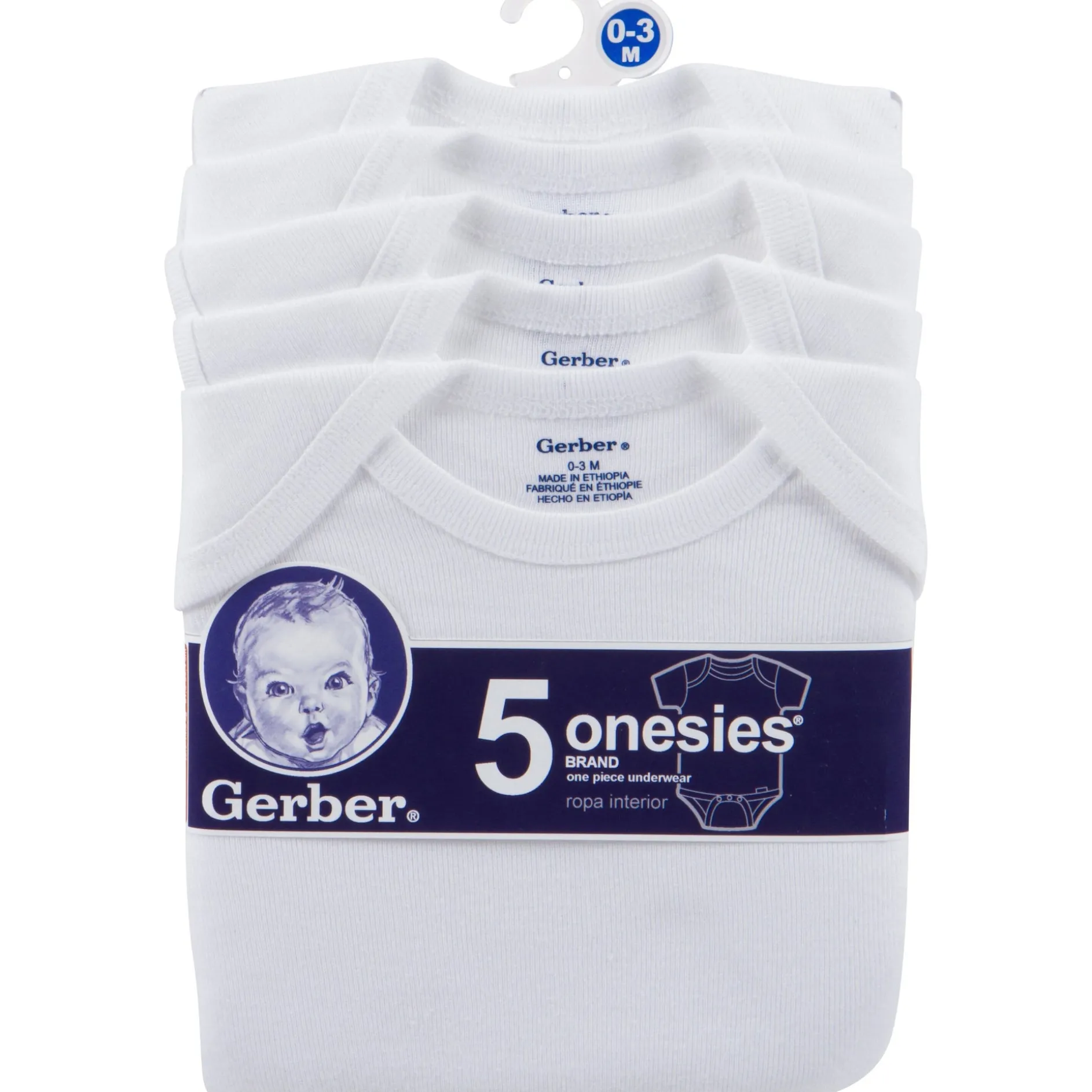Baby 5-Pack Solid Onesies® Bodysuits