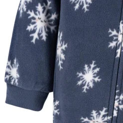 Baby & Toddler Boys Blue Snowflakes Footed Fleece Pajamas
