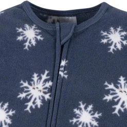 Baby & Toddler Boys Blue Snowflakes Footed Fleece Pajamas