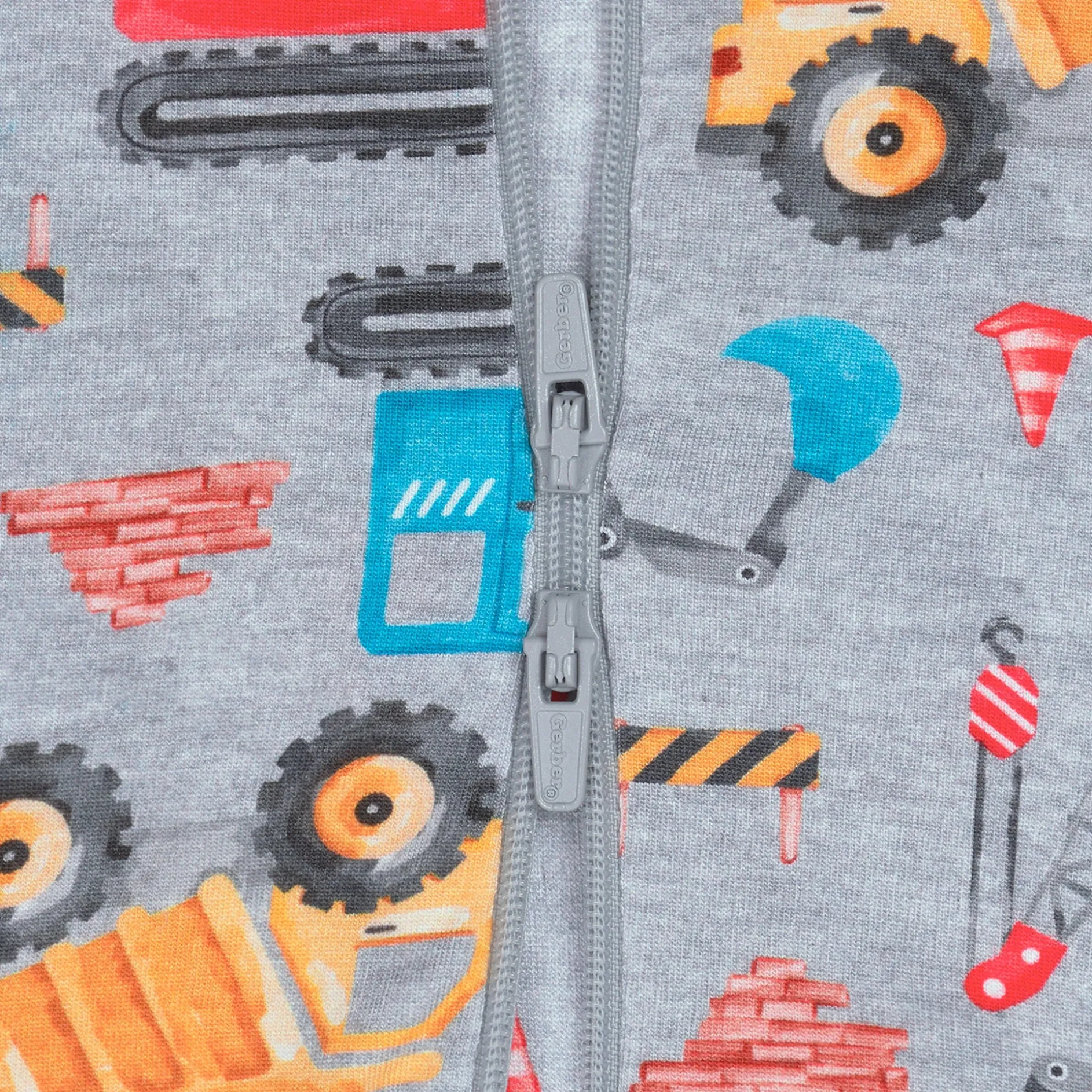 Baby & Toddler Boys Construction Trucks Buttery Soft Viscose Made from Eucalyptus Snug Fit Footed Pajamas