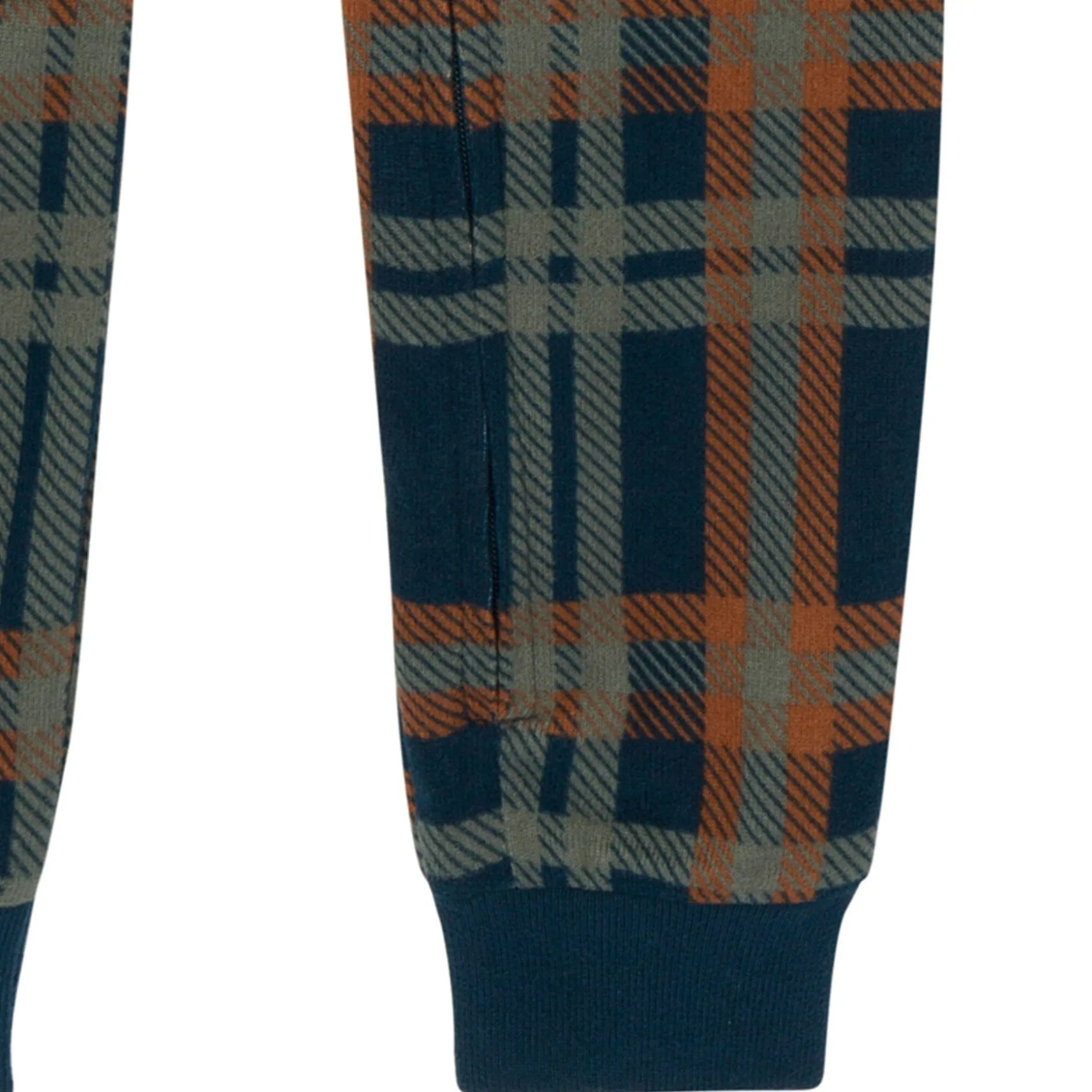 Baby & Toddler Boys Navy Plaid Hacci Footless Pajamas
